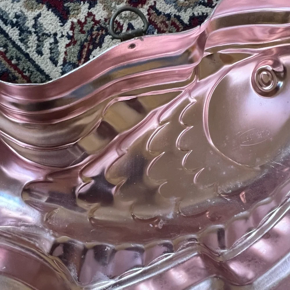 Copper Jello Fish-Shaped Mold